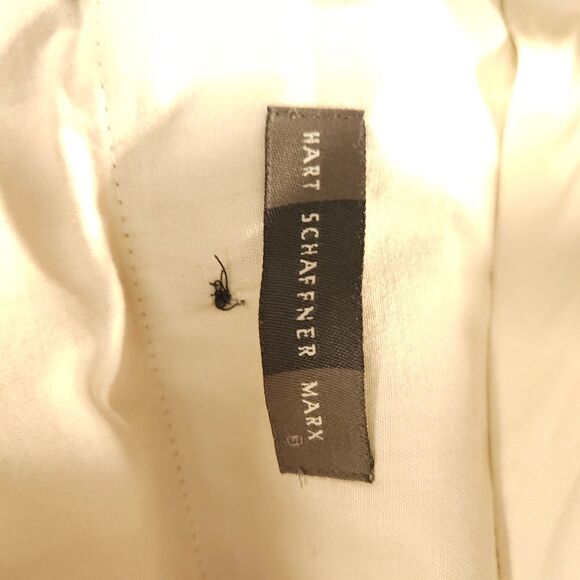 Hart Schaffner Marx Mens 38x28 Gray Grey Pleated Cuffed Dress Pants - Picture 3 of 8